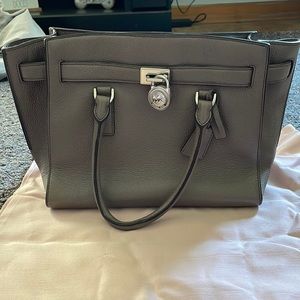 Michael Kors grey leather bag
